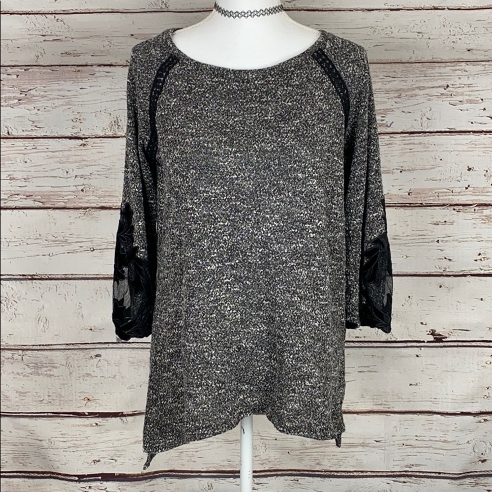 Maurices Grey Tunic 3/4 Sleeve Top
